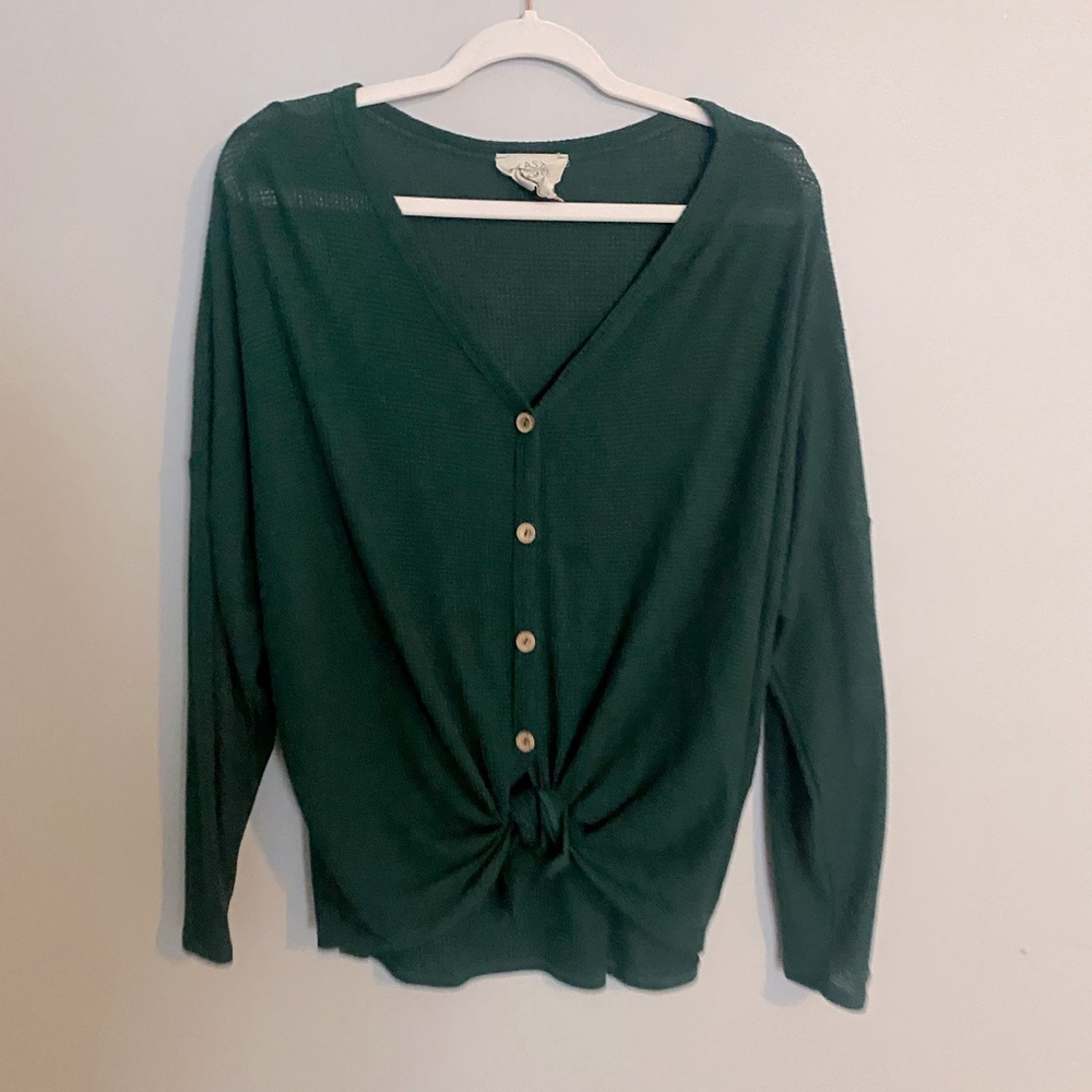 Hunter green Henley